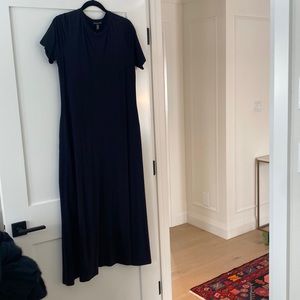 Navy A-line t-shirt dress